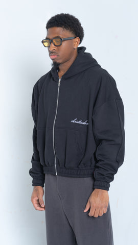 ChristiaDon Lined Cropped Hoodie - Blackberry